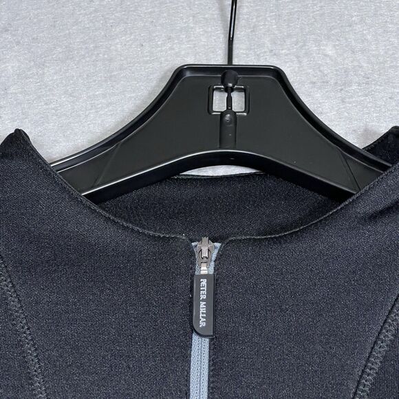 Peter Millar Sweater Mens Size Medium Black Element 4 Warmth Half Zip Pullover - Picture 3 of 13